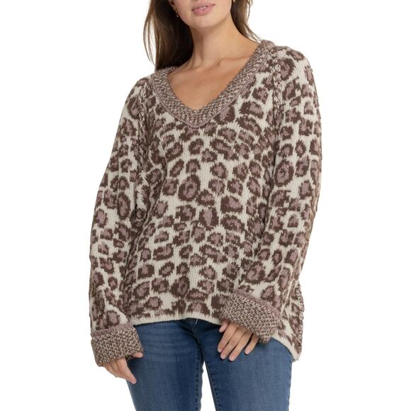 Free People Sweaters - Free People Women's Grey Antler Combo Little Animal Sweater Size XL NEW